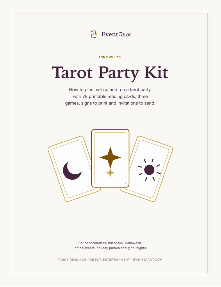 Cover of the Tarot Party Kit PDF